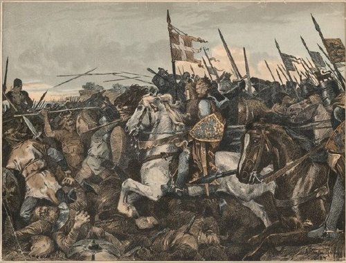 Gengivelsen af Volmerslaget ved Lyndanise i Estland i juni 1219