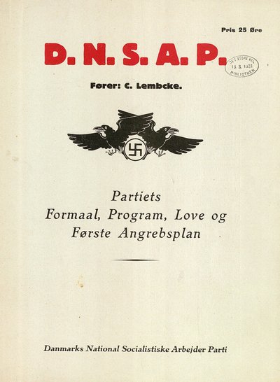 DNSAPs partiprogram fra 1930