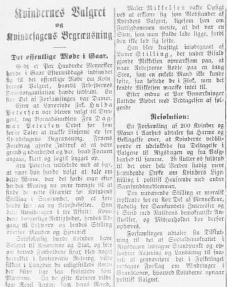 Udklip fra Demokraten den 20. marts 1911