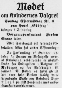 Udklip fra Vestjyllands Social-Demokrat den 18. marts 1911