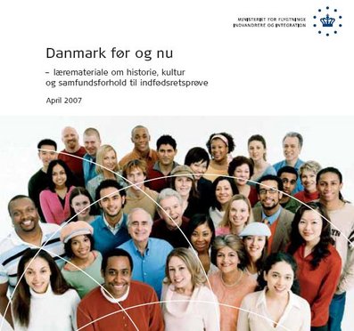 Forsiden til bogen "Danmark før og nu", som danner grundlag for indfødsretprøverne