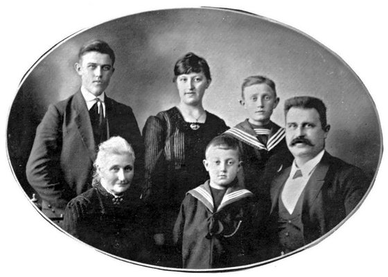 Johannes Jensens familie i 1914. 