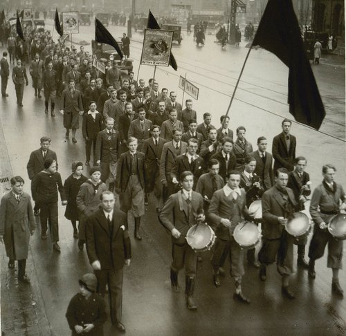 Konservativ Ungdom på march i København i marts 1933