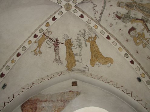 Kalkmaleri fra Vejlby kirke ved Aarhus