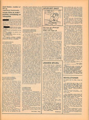 Estrid Balslevs læserbrev i Kvinden og Samfundet, september 1974