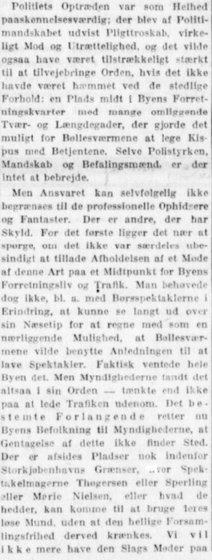 Udklip fra artiklen Optøjerne ved Grønttorvet i Berlingske Tidende, 14. november 1918