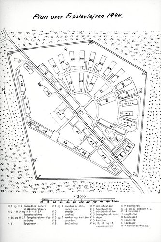 Plan over Frøslevlejren 1944