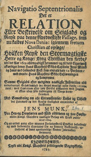 Jens Munks rejseberetning blev udgivet på dansk i 1624
