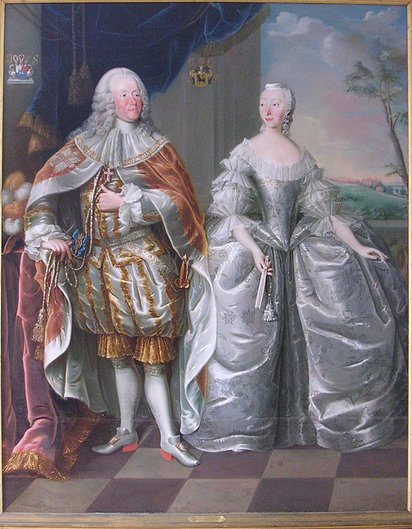 Jørgen Scheel (1718-1786) og hans 2. hustru Charlotte Louise von Plessen (1720-1801)
