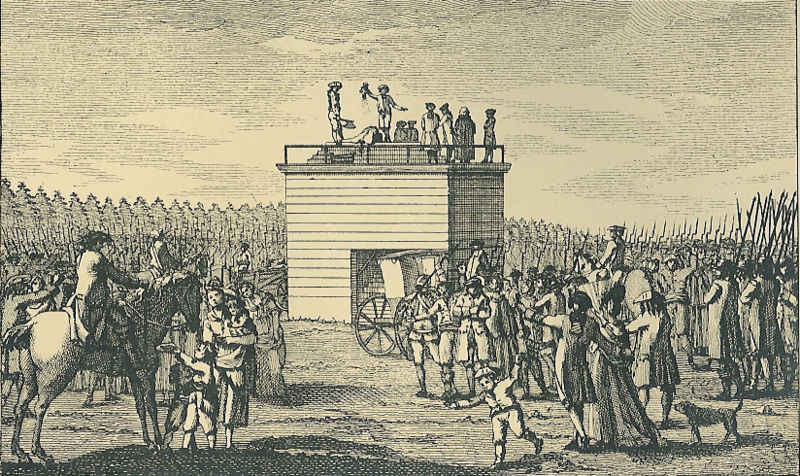 Struensees henrettelse på Øster-fælled i april 1772