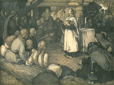 Ansgar prædiker i Harald Klarks Gård. 