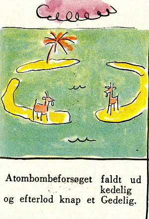 Illustration fra årbogen Blæksprutten i 1946