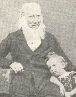 N.F.S. Grundtvig med sin treårige søn, Frederik