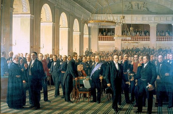 den grundlovsgivende forsamling, 1849 af Constantin Hansen
