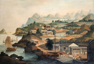 Maleri af teproduktionen ca. 1825
