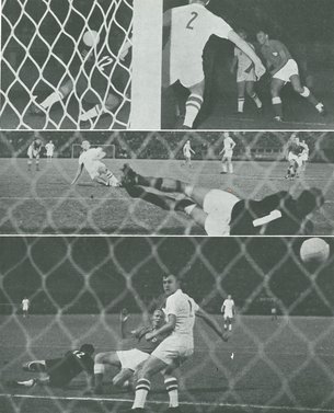 Billeder fra sejren over Ungarn i Semifinalen ved OL i Rom i 1960