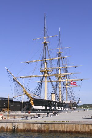 Fregatten Jylland i Ebeltoft.