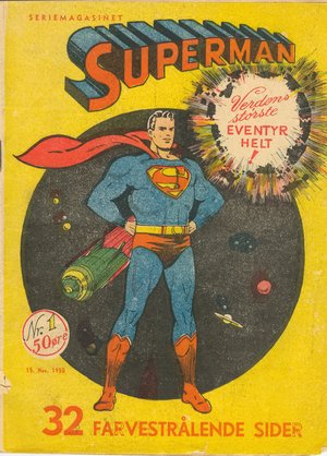 Superman fik i Danmark sit eget hæfte i 1949
