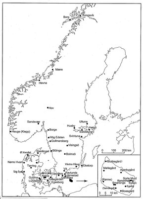 Udbredelsen af guldgubber i Skandinavien