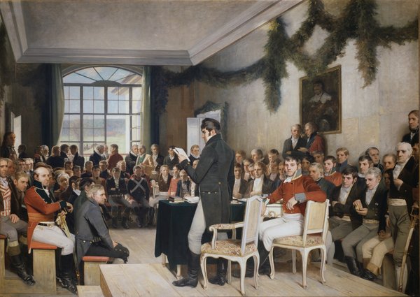 Oscar Wergelands (1844-1910) berømte maleri ‘Eidsvold 1814’