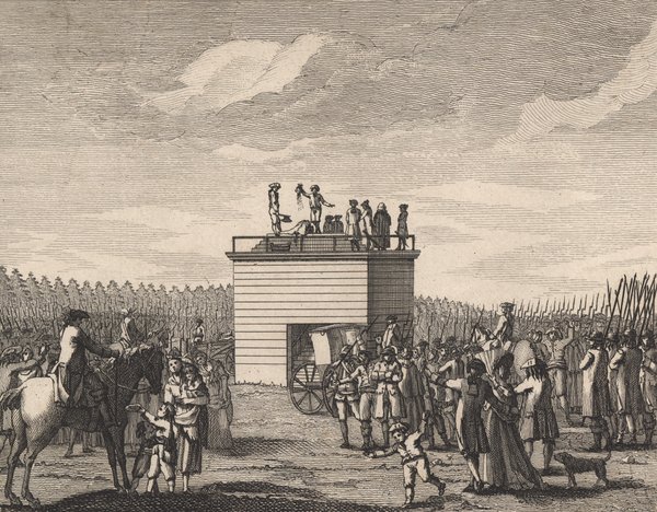 Struensees henrettelse på Øster-fælled i april 1772