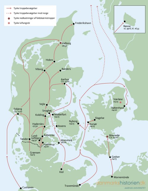 Tyske troppebevægelser den 9. april