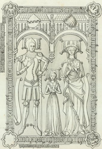 Gravsten over Otte Nielsen Rosenkrantz, hans hustru Else Holgersdatter samt deres datter