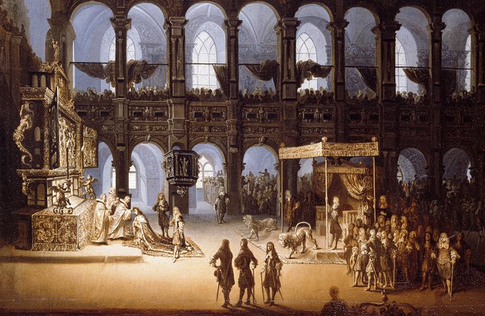 Christian 5.s salving i Frederiksborg Slotskirke den 7. juni 1671