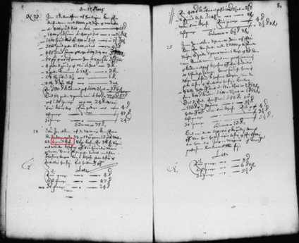 Udsnit af Øresundstoldens protokol, 1681