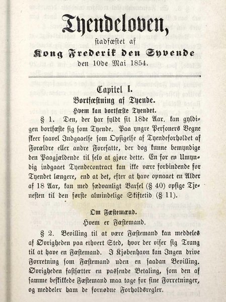Tyendeloven af 10. maj 1854