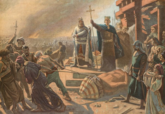 Laurits Tuxens billede af Arconas indtagelse i 1168
