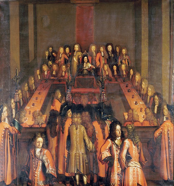 Christian V presiding over the Supreme Court, c. 1697