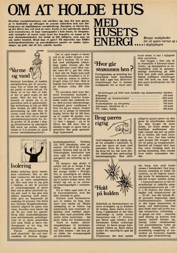 Magasinet Samvirkes energispareråd fra februar 1974