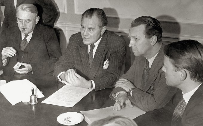 Press conference in 1947