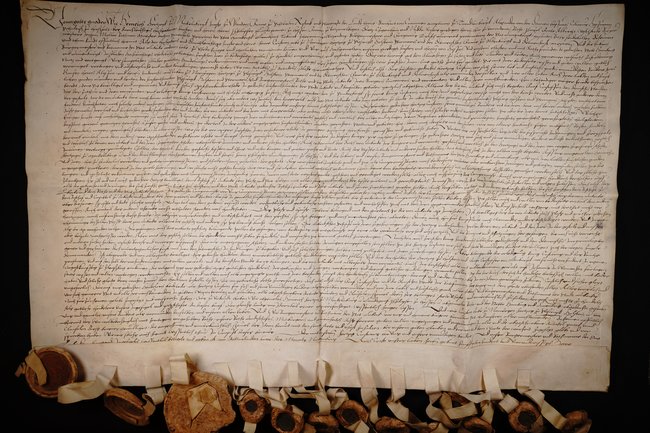 Den originale fredstraktat fra 1534