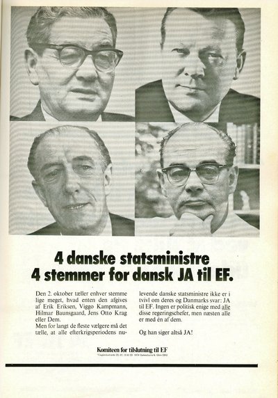 De fire statsministre, der ønskede et ja til EF