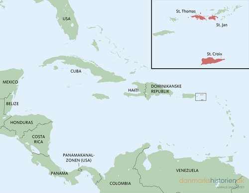 Caribien og De Dansk Vestindiske Øer i 1917