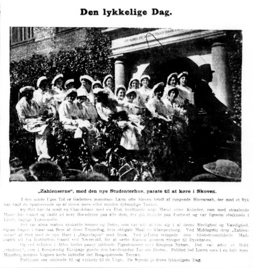 Den originale artikel i Dagbladet, 1915