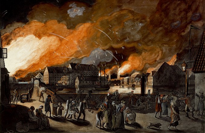Københavns bombardement om natten mellem den 4. og 5. september 1807.