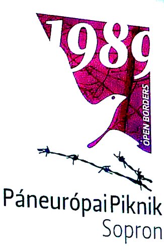 Logo for den panæeuropæiske picnic i Sopron i 1989