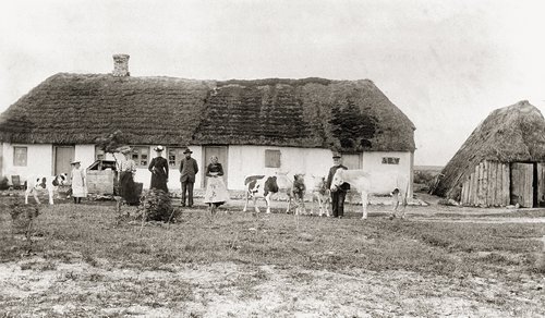Husmandssted og dets beboer i Karup, 1895