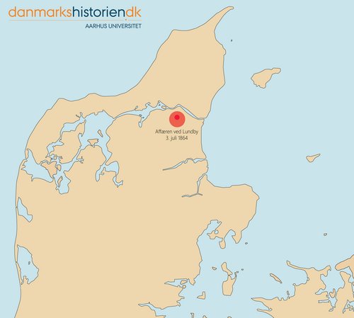 Kortet viser Lundby syd for Aalborg i Himmerland
