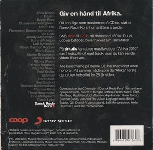 Bagsiden af albumcoveret til genindspilningen af støttesangen "Afrika"