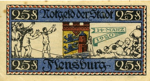 Nødpengeseddel fra Flensborg fra 1920