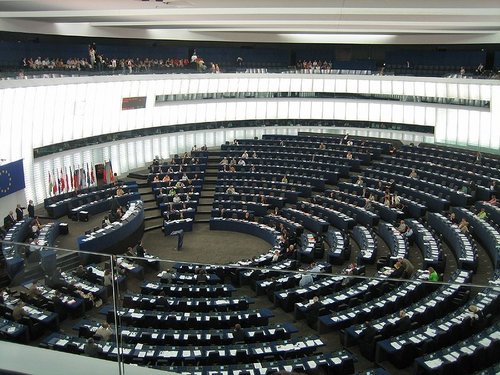 Europa-parlamentssalen i Strasbourg