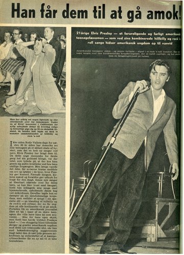 Elvis ved en koncert i 1956