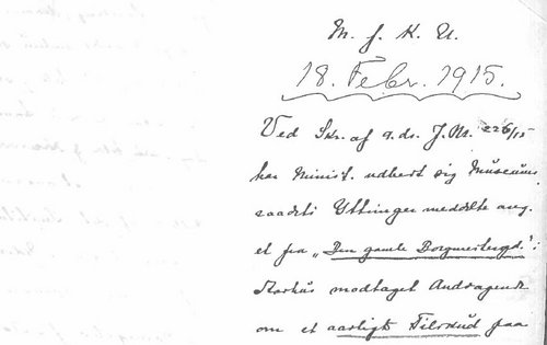 Mouritz Mackeprangs håndskrevne erklæring