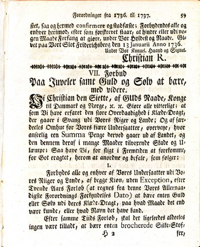 Forordningen fra 16. april 1736