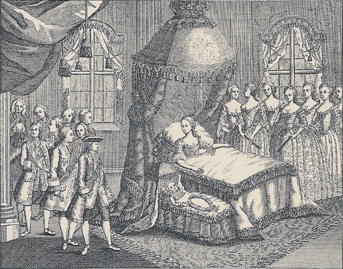Caroline Mathilde ved kronprins Frederiks fødsel i 1768
