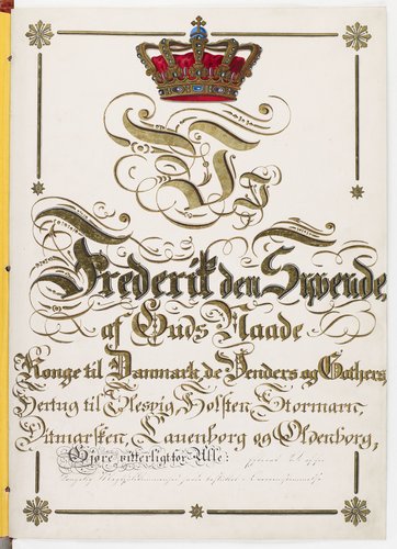 Titelbladet for Grundloven af 1849